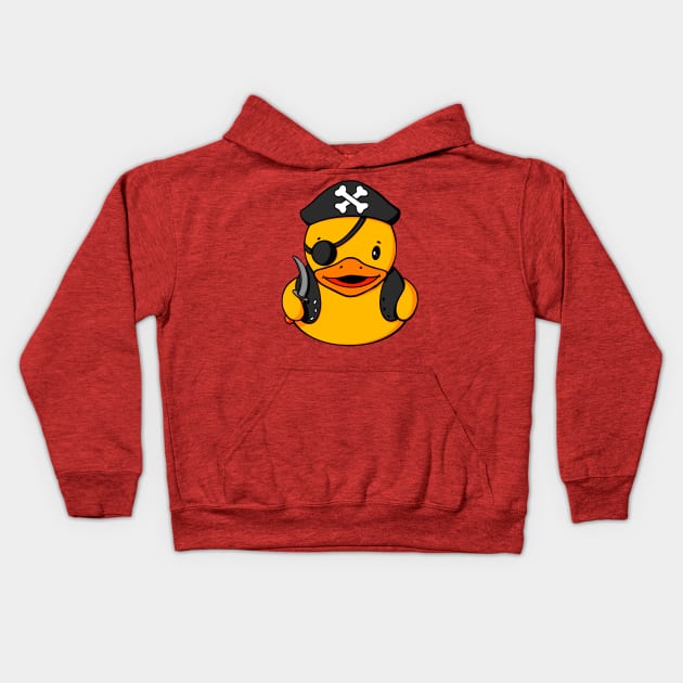 Pirate Rubber Duck Kids Hoodie by Alisha Ober Designs